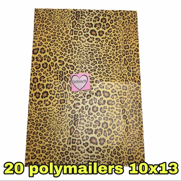 20 Poly mailers cheetah print 10x13 - Picture 2 of 4